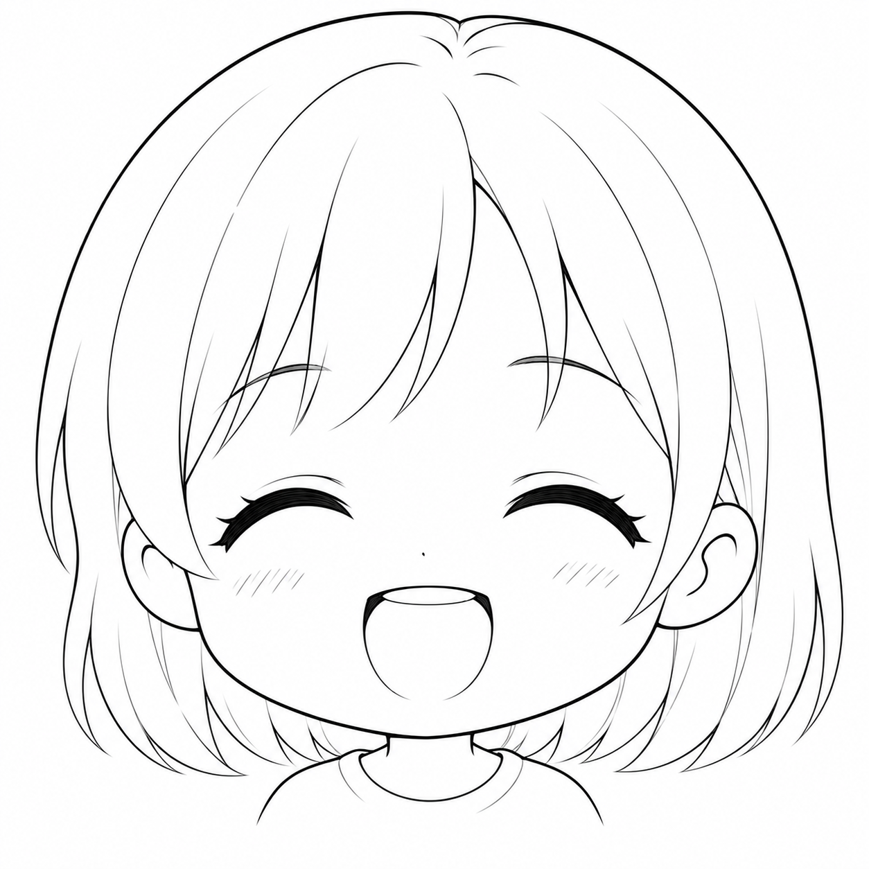 Step 7: Simplify for Cute and Chibi Styles