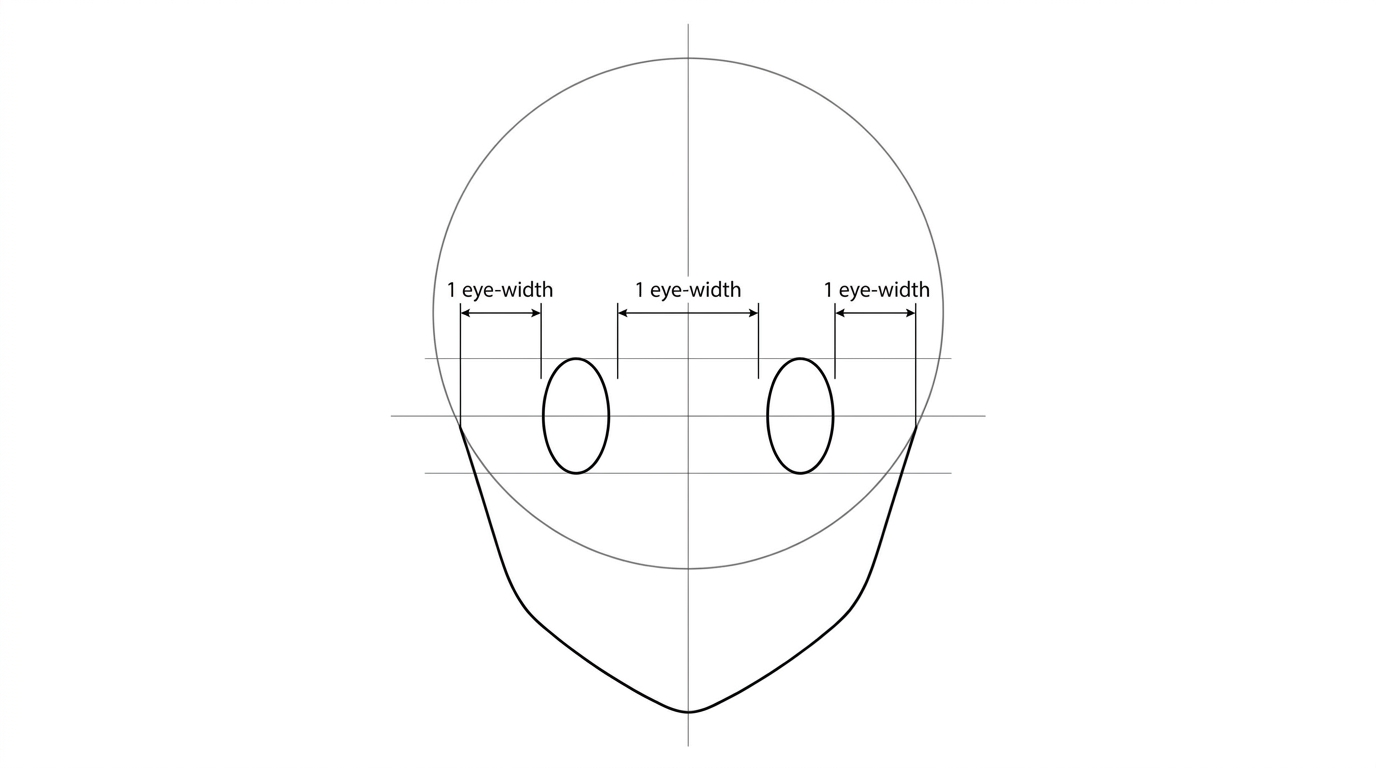 Step 6: Block in the Eye Outlines