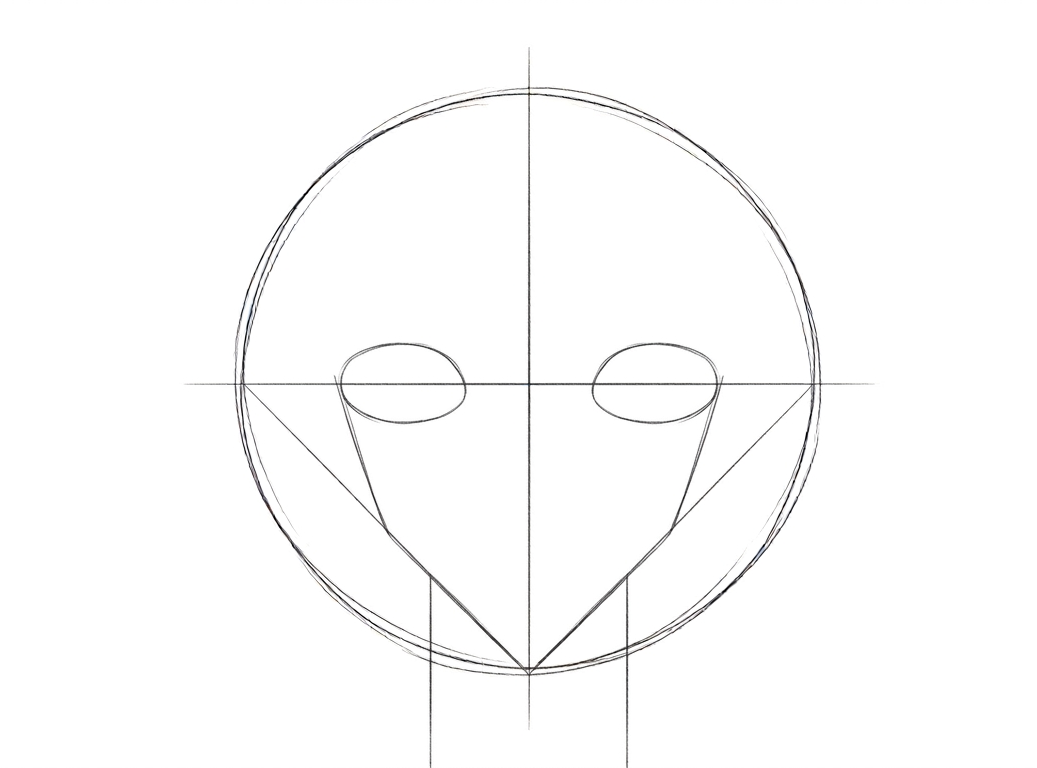 Step 6: Block in the Eye Outlines