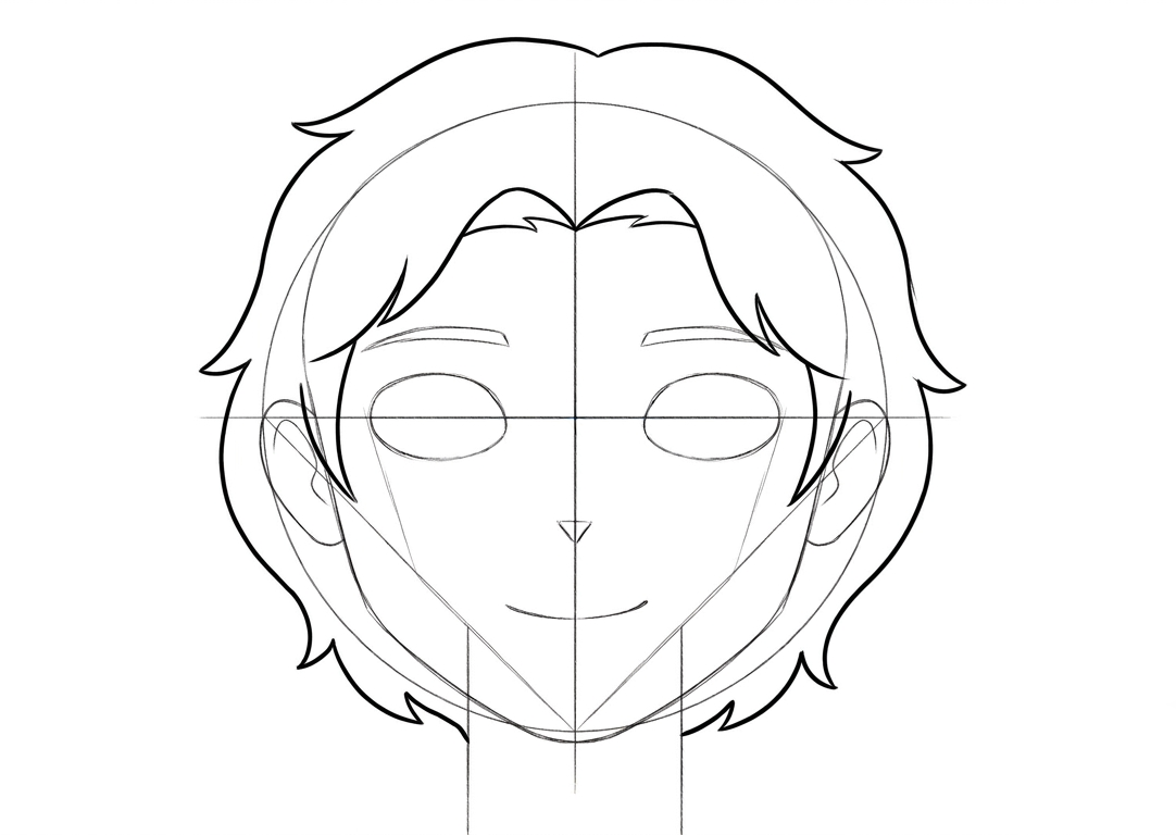 Step 9: Outline the Hair