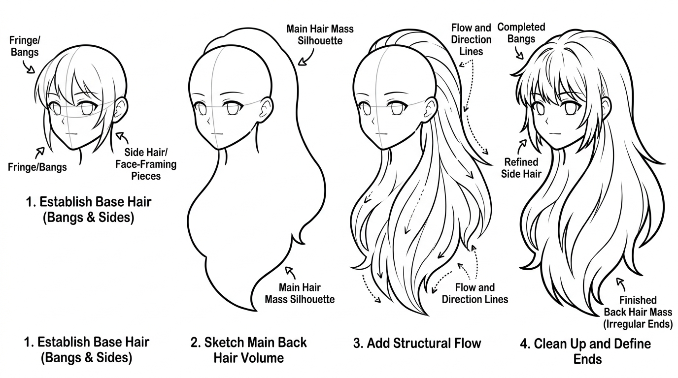 Step 6: Back Hair