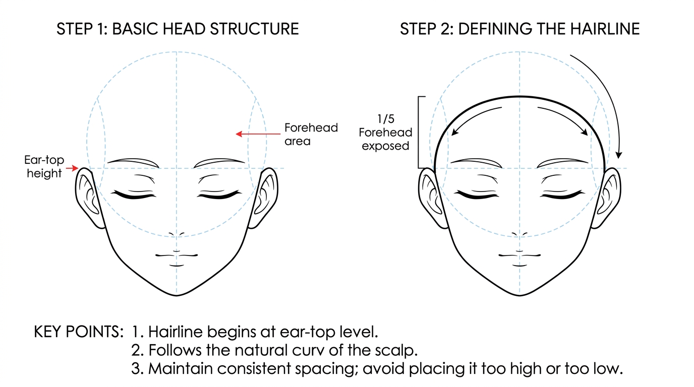 Step 1: Establish the Hairline