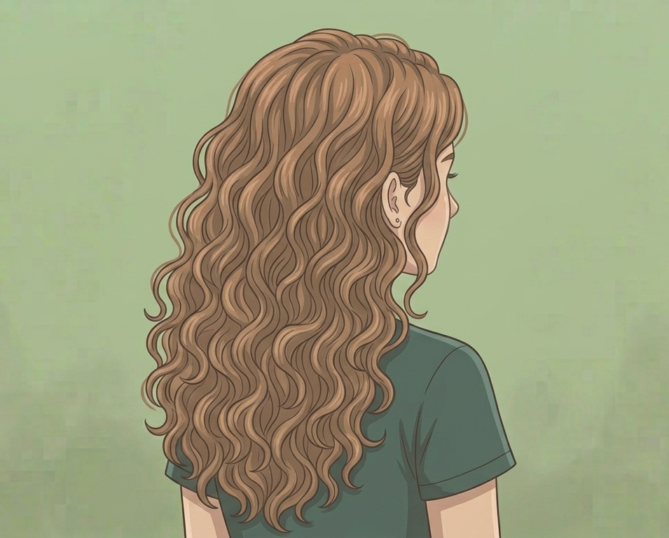 Female · Long Curly · Back Right 3/4