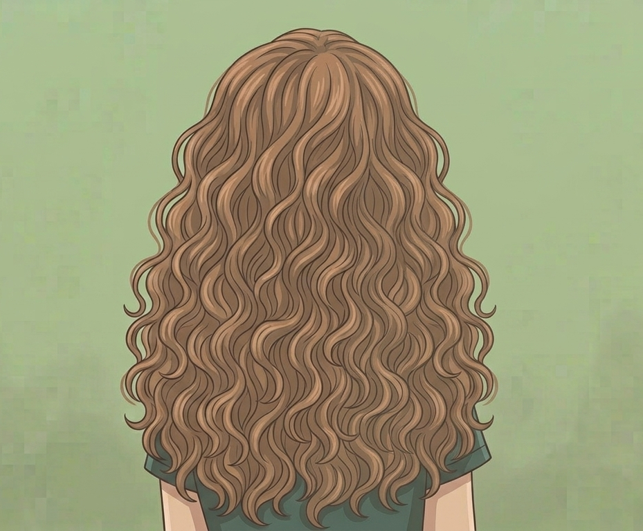 Female · Long Curly · Back
