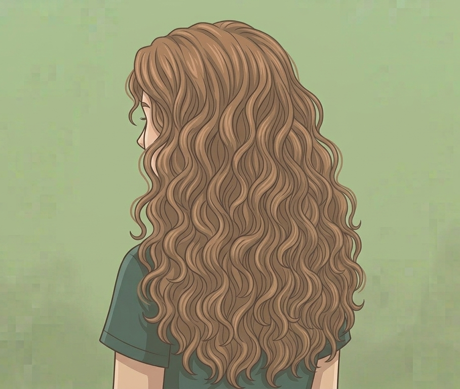 Female · Long Curly · Back Left 3/4