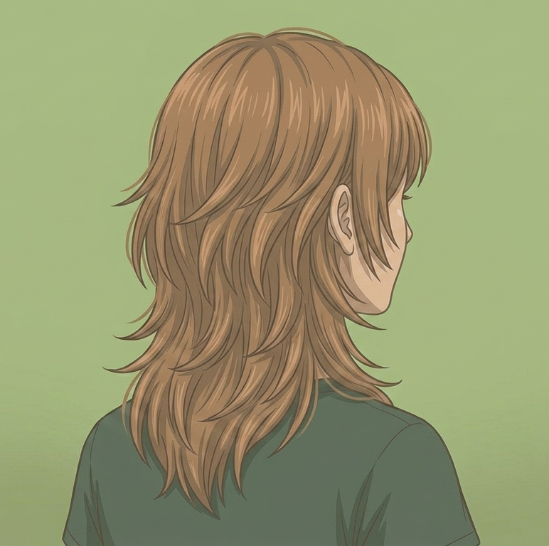 Female · Layered Shoulder · Back Right 3/4