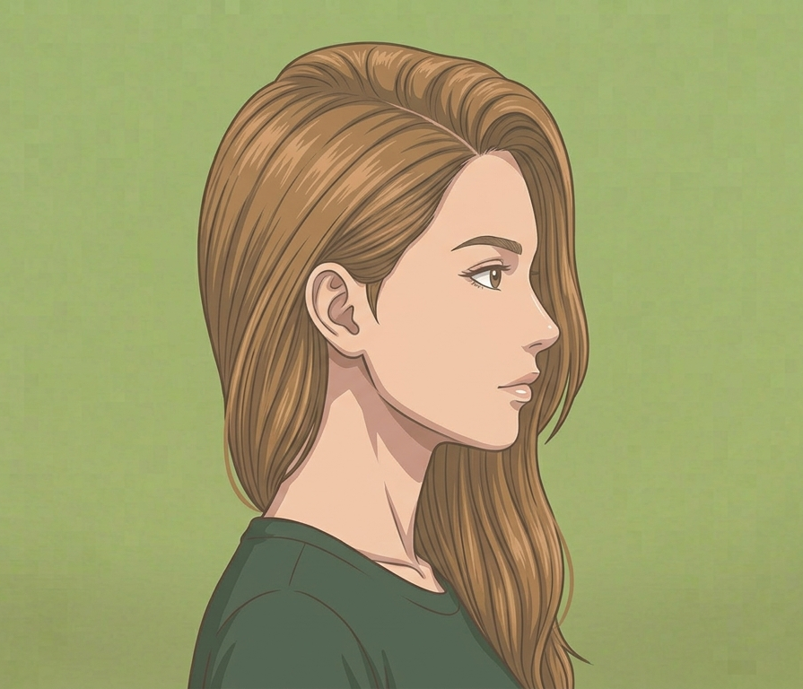 Female · Side-Swept Long · Right Side