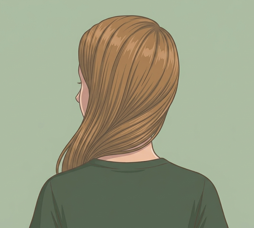 Female · Side-Swept Long · Back Left 3/4