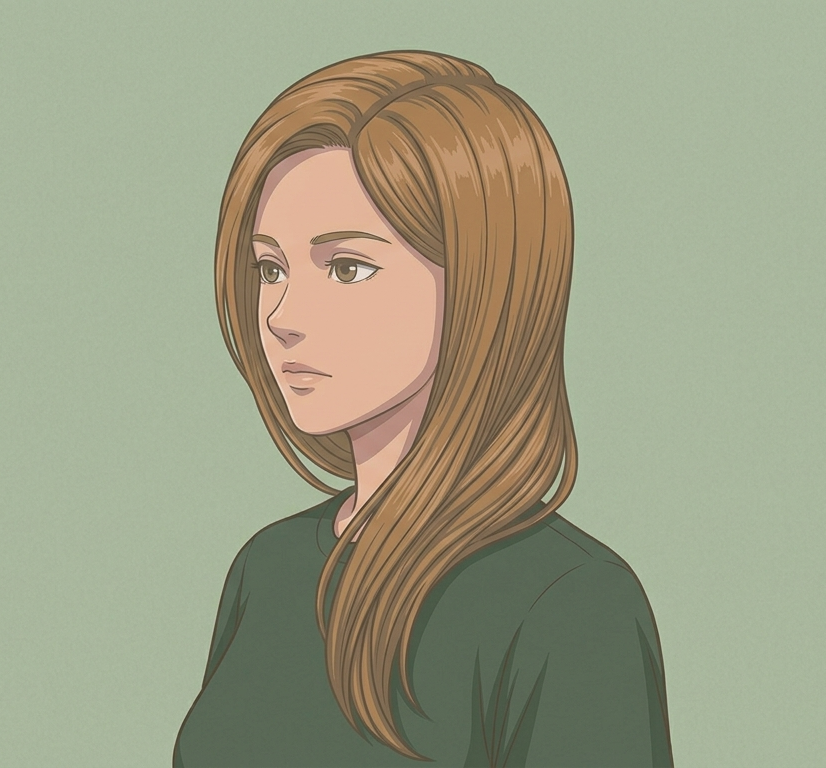 Female · Side-Swept Long · Front Left 3/4