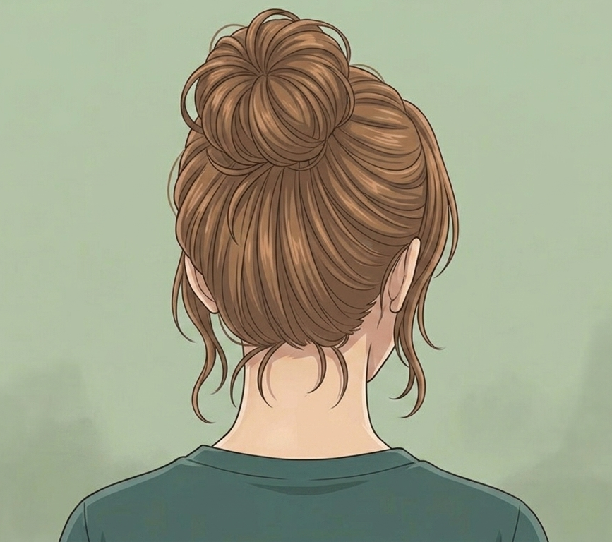 Female · Messy Bun · Back