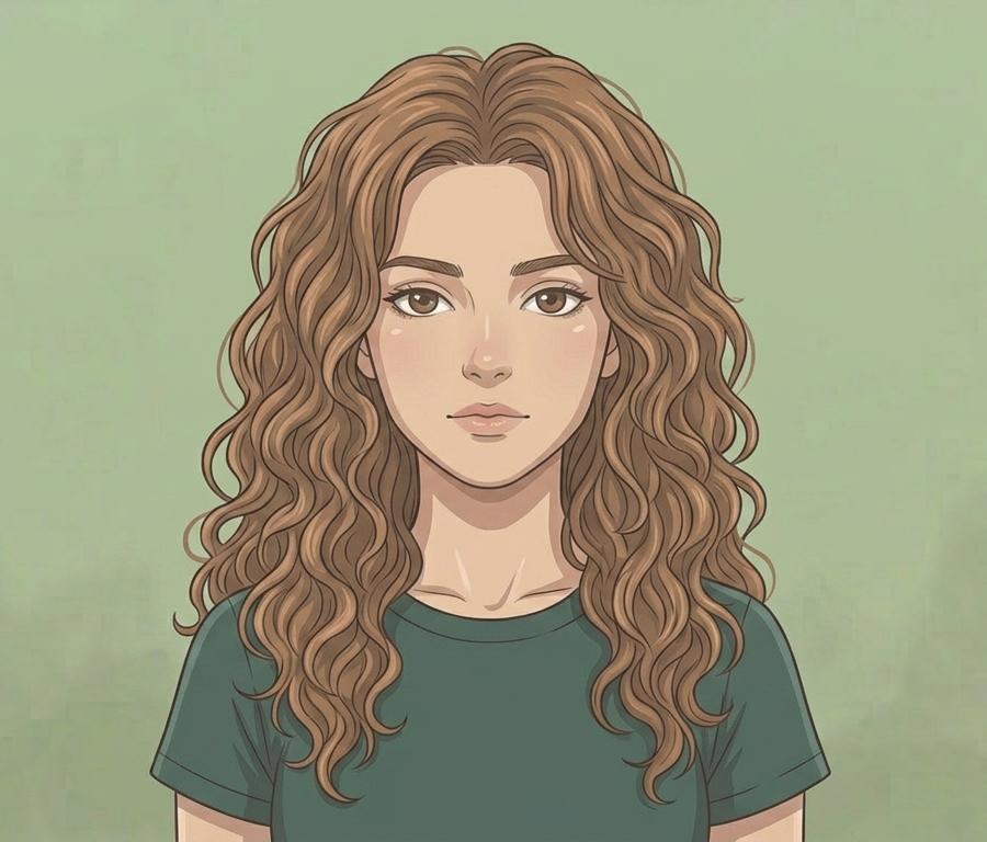 Female · Long Curly · Front