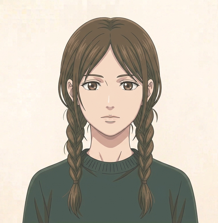 Female · Twin Braids · Front