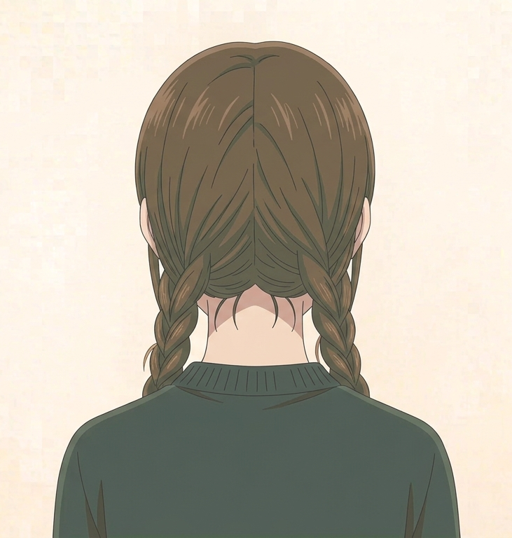 Female · Twin Braids · Back