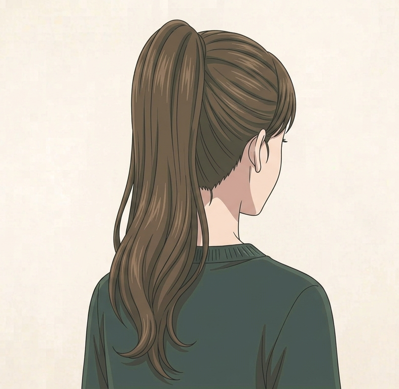 Female · High Ponytail · Front