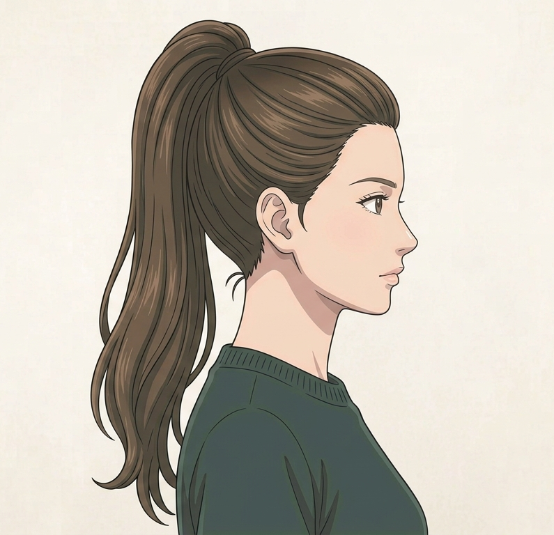Female · High Ponytail · Right Side