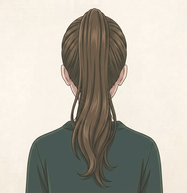 Female · High Ponytail · Back