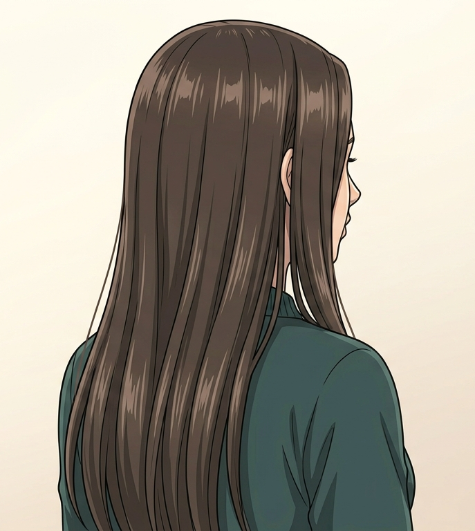 Female · Long Straight · Back Right 3/4