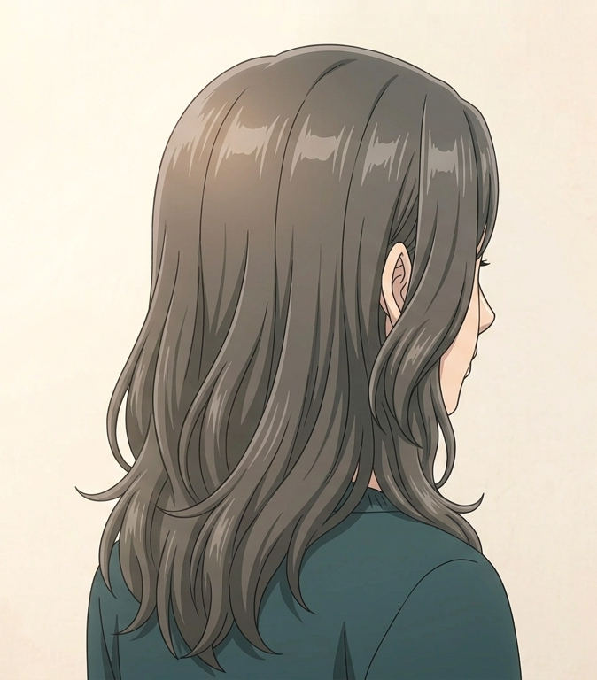 Female · Medium Wavy · Back Right 3/4