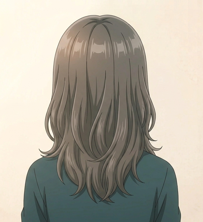 Female · Medium Wavy · Back