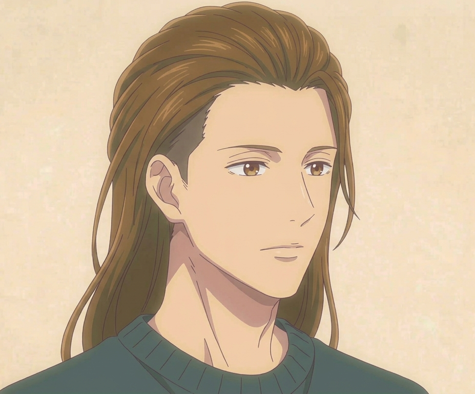 Male · Long Undercut · Front Right 3/4