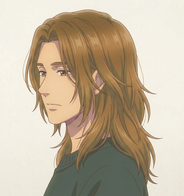 Male · Messy Long · Front Left 3/4