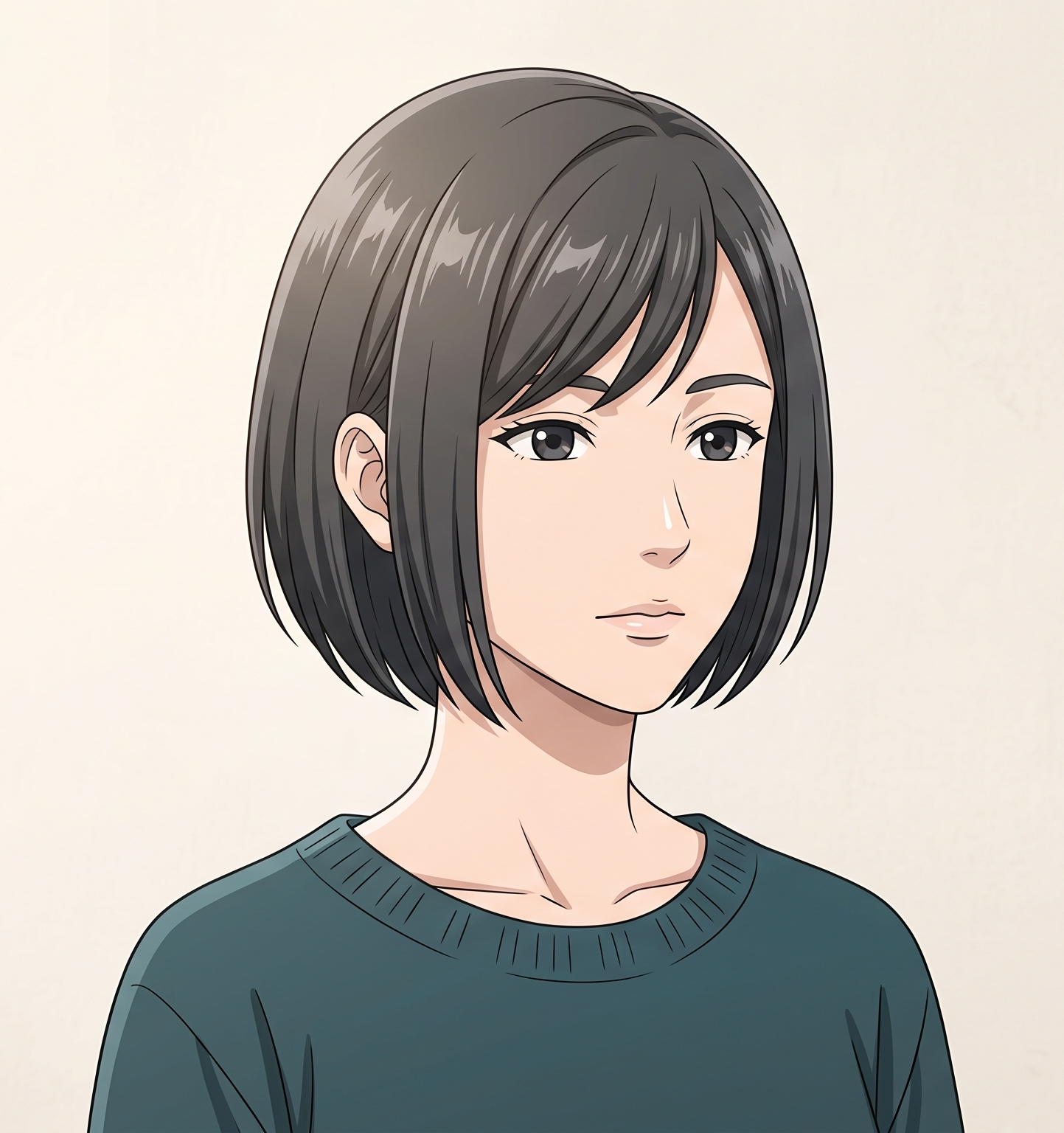 Female · Short Bob · Front Right 3/4