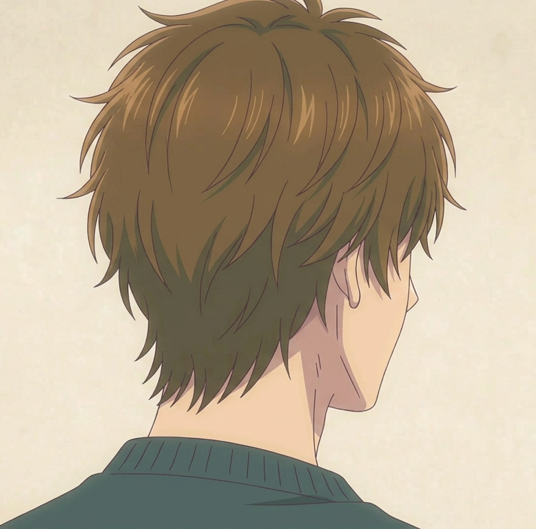 Male · Medium Layered · Back Right 3/4