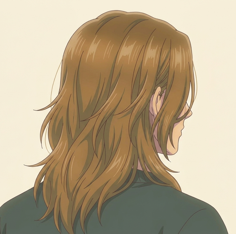 Male · Messy Long · Back Right 3/4