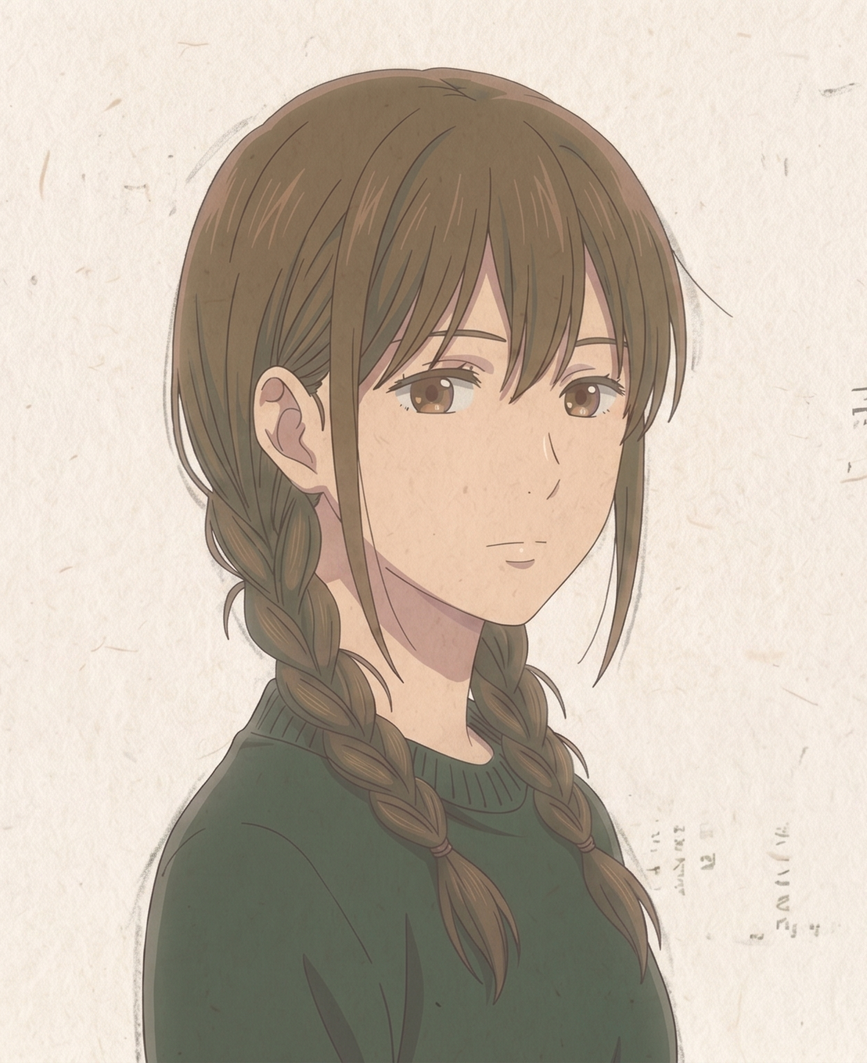 Female · Twin Braids · Front Right 3/4