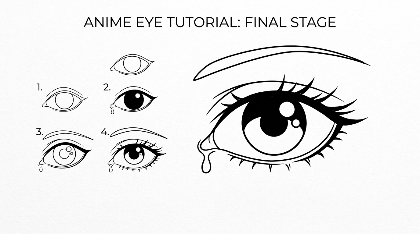 Step 7: Eyebrow and Eyelash Detailing
