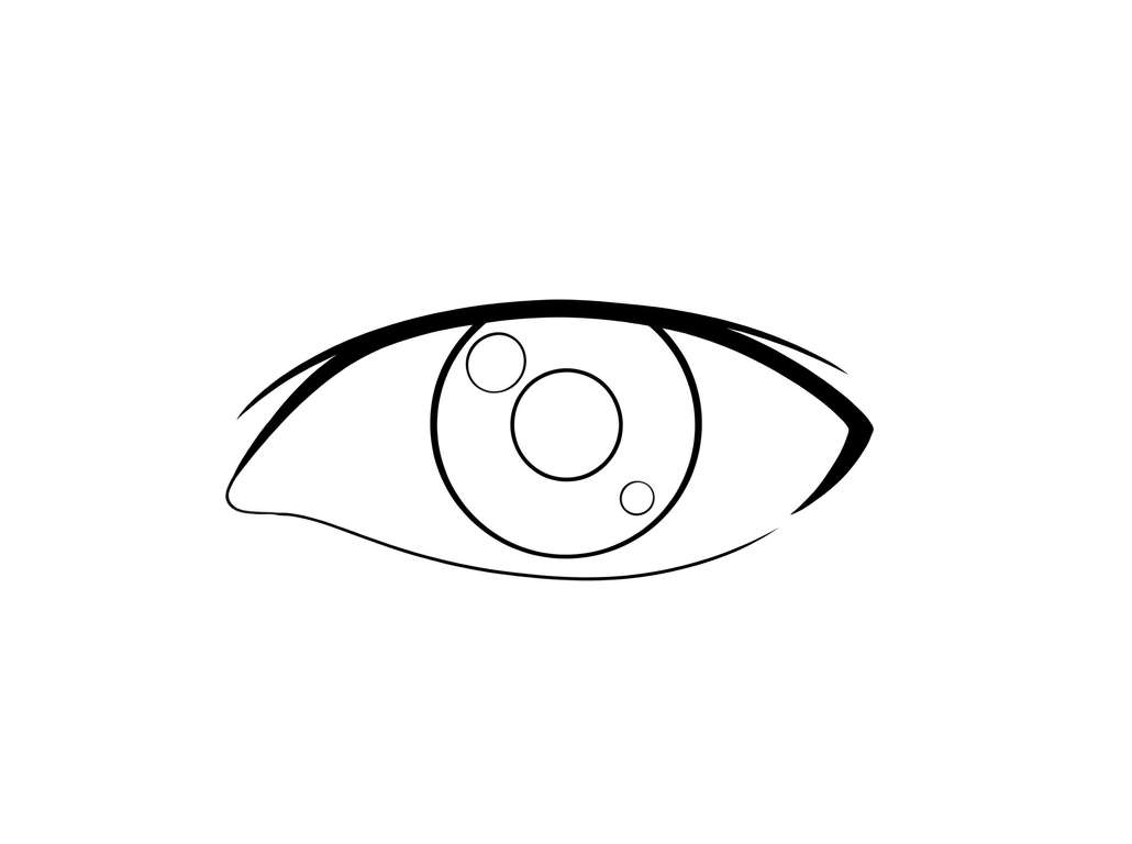 Step 3: Drawing Iris and Pupil Outlines