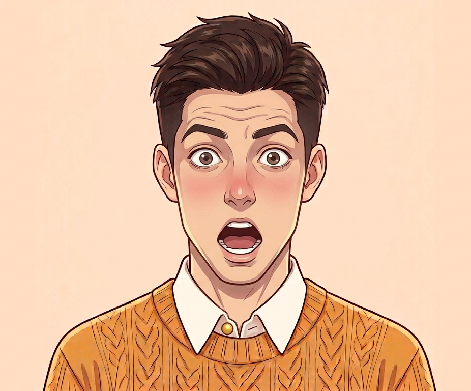 Male · Front · Surprised