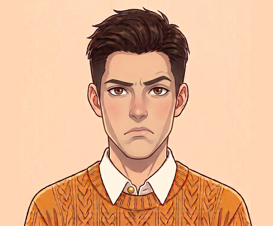 Male · Front · Confused