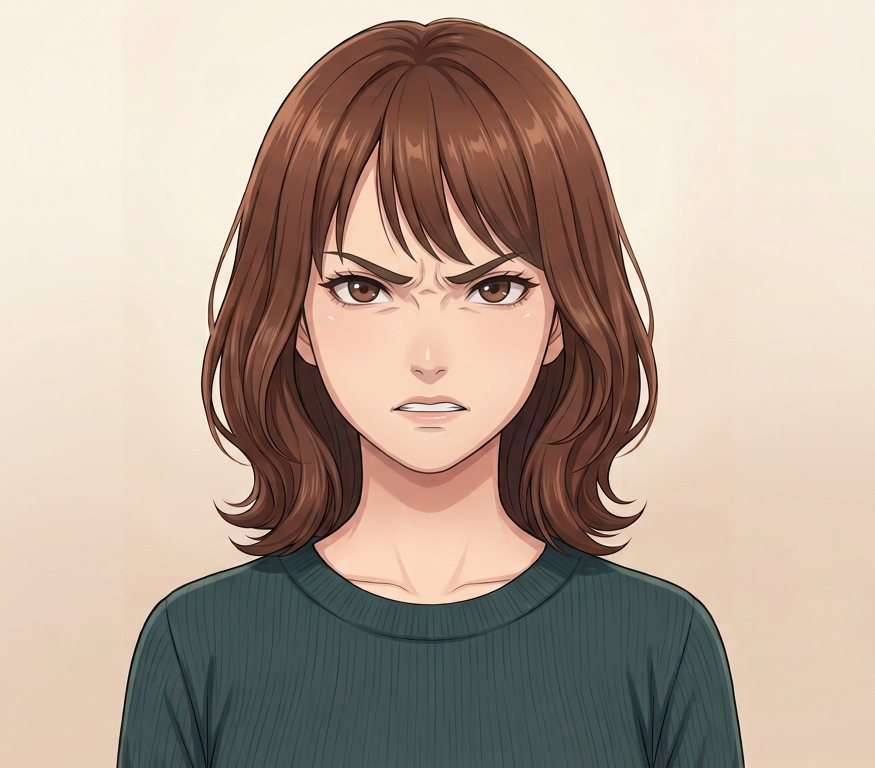 Female · Front · Angry