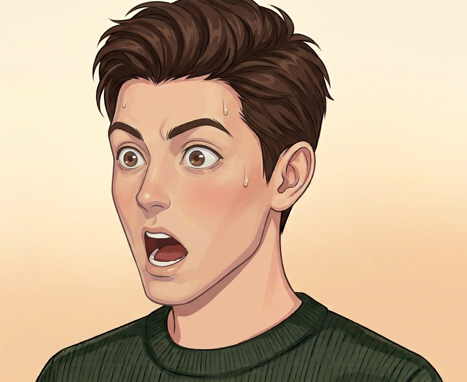 Male · 3/4 · Surprised