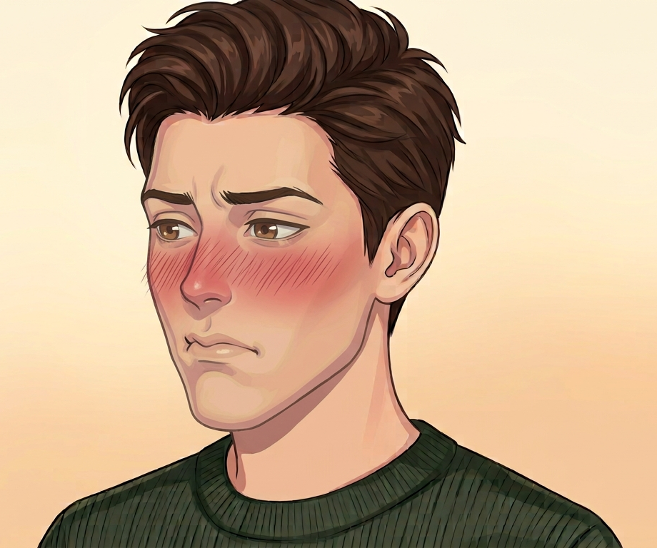 Male · 3/4 · Embarrassed