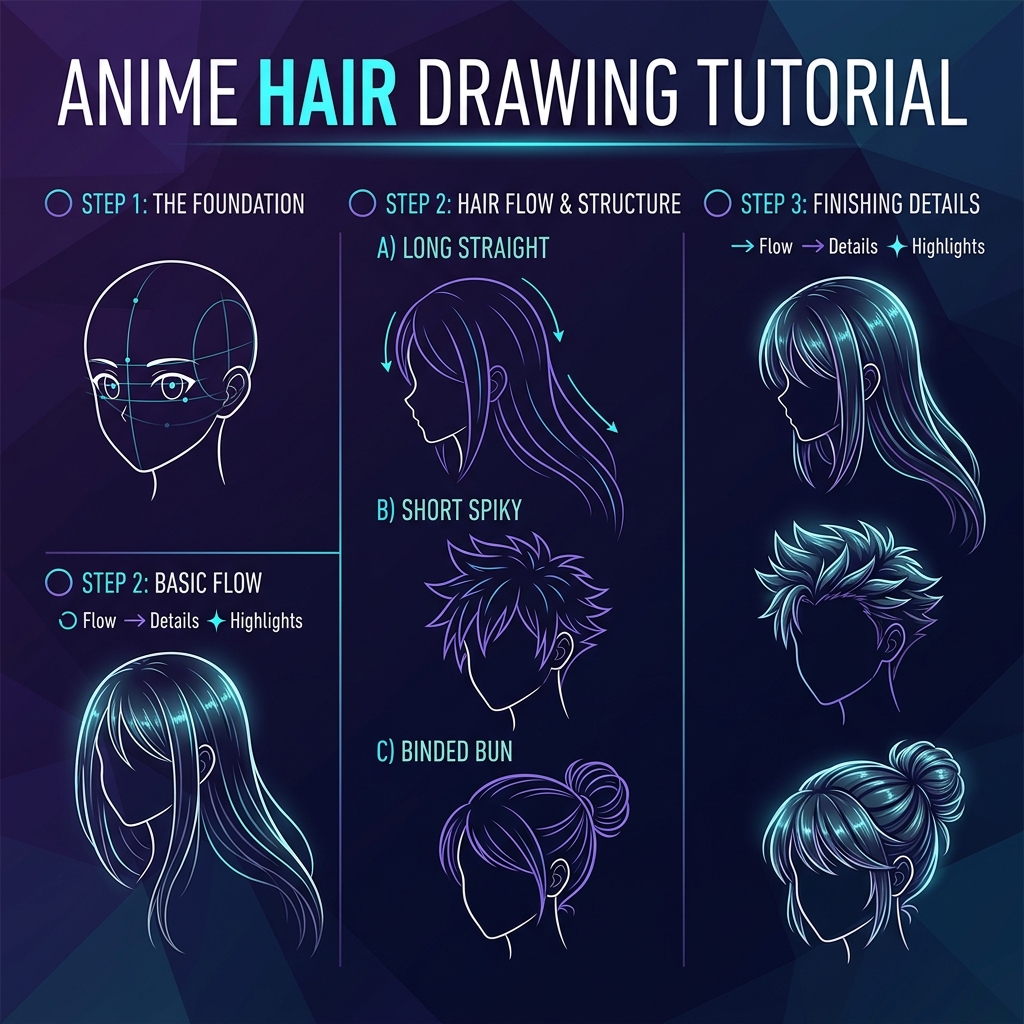 Drawing Anime Hair — Complete Guide
